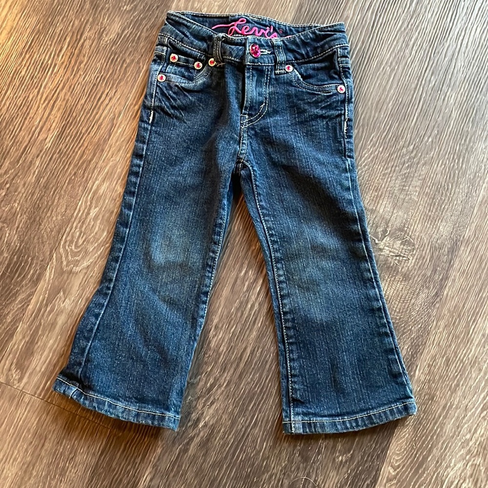 4/$20 Girls Levi’s Bootcut Jewel Jeans Sz 2